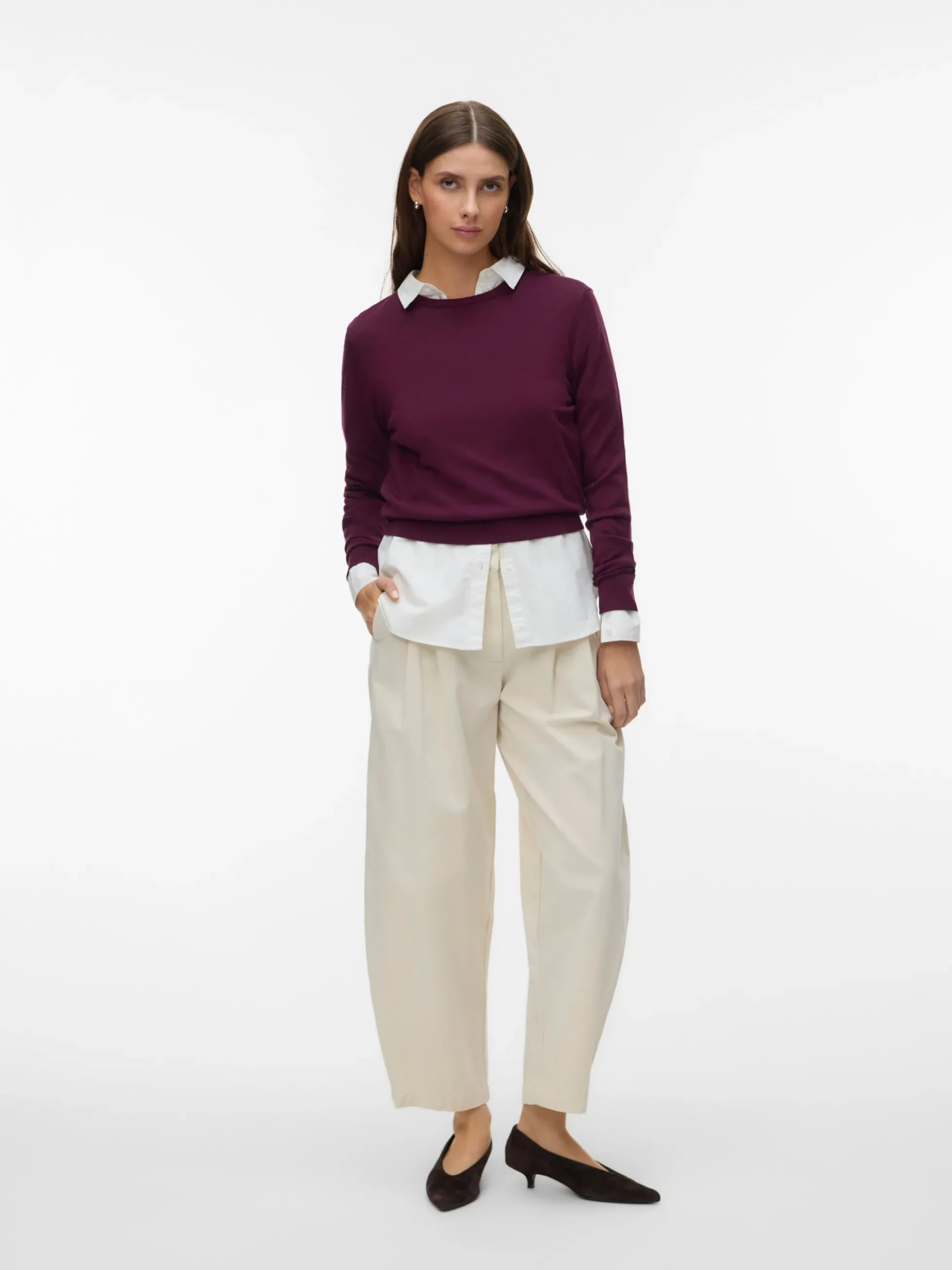 AWCARLEY Hohe Taille Hose