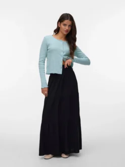 AWKEELEY Hohe Taille Langer Rock