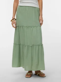 AWKEELEY Hohe Taille Langer Rock