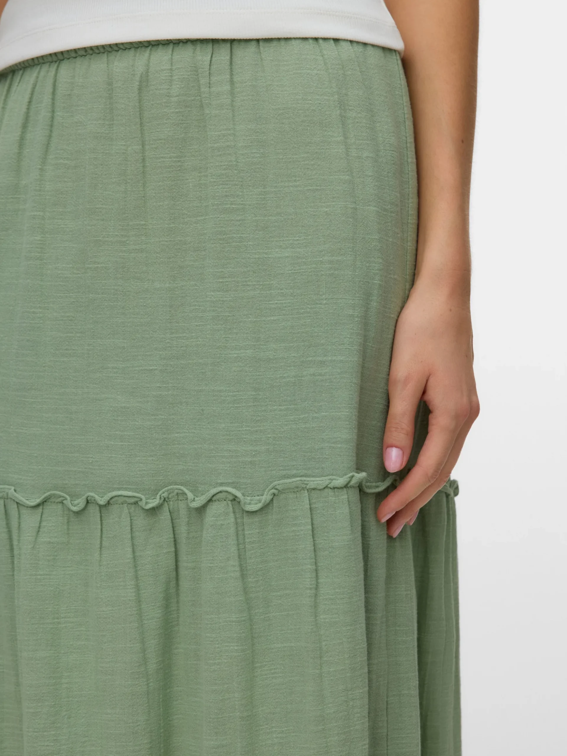 AWKEELEY Hohe Taille Langer Rock