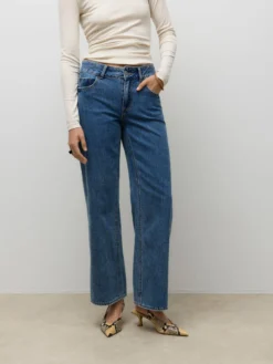 AWRENA Mid Rise Weiter Beinschnitt Jeans