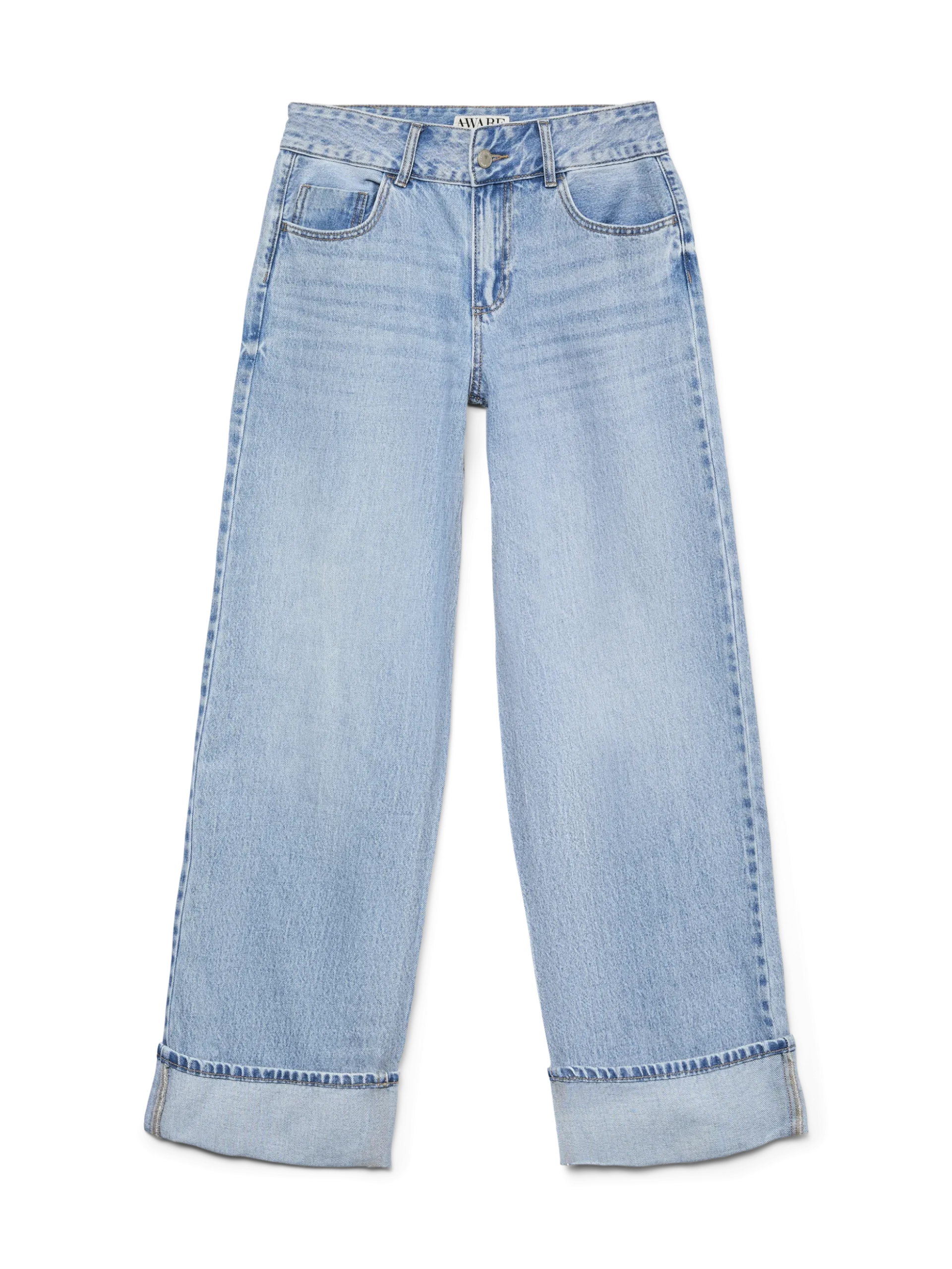 AWRENA Mid Rise Weiter Beinschnitt Jeans