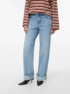 AWRENA Mid Rise Weiter Beinschnitt Jeans