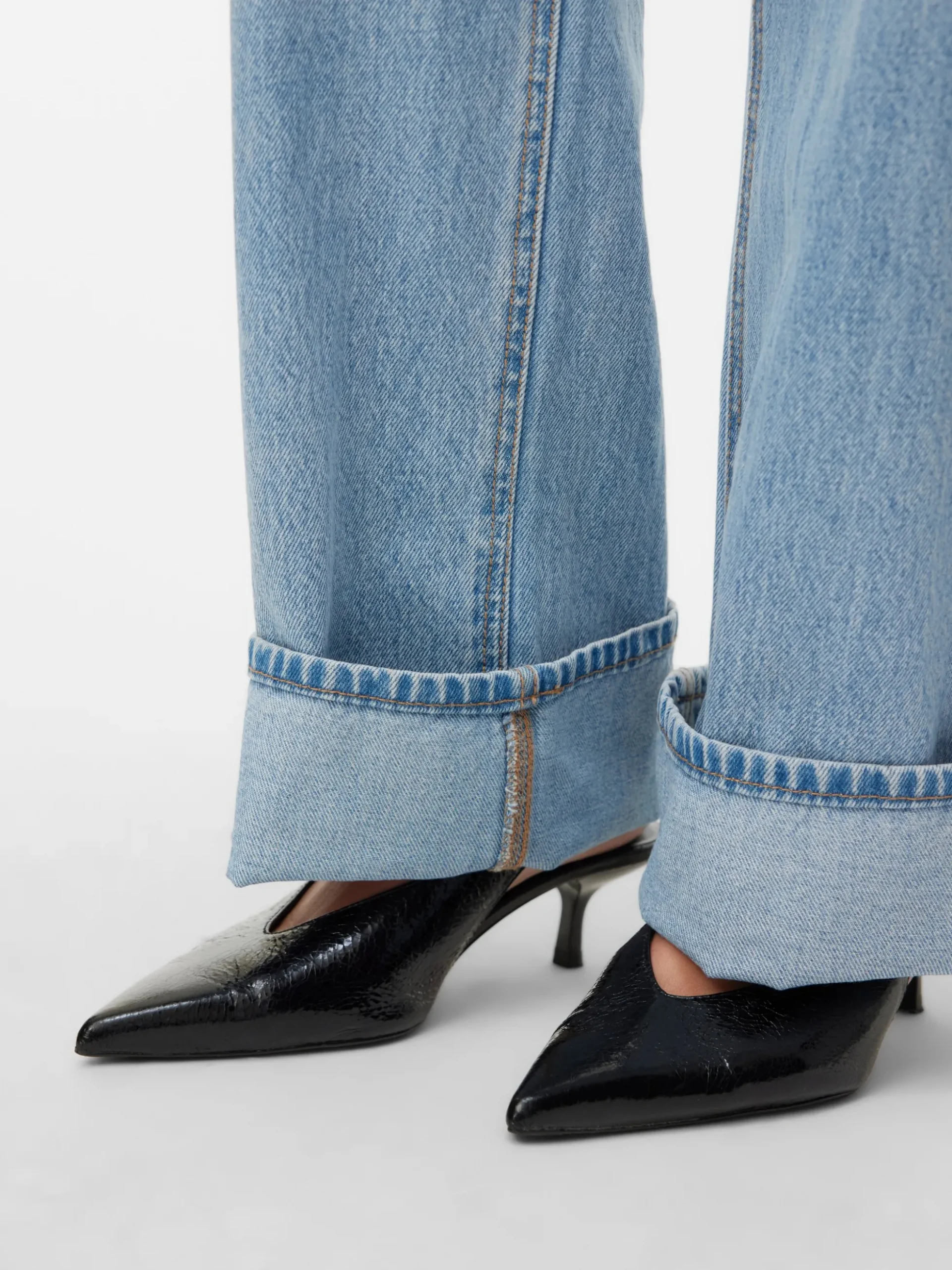 AWRENA Mid Rise Weiter Beinschnitt Jeans