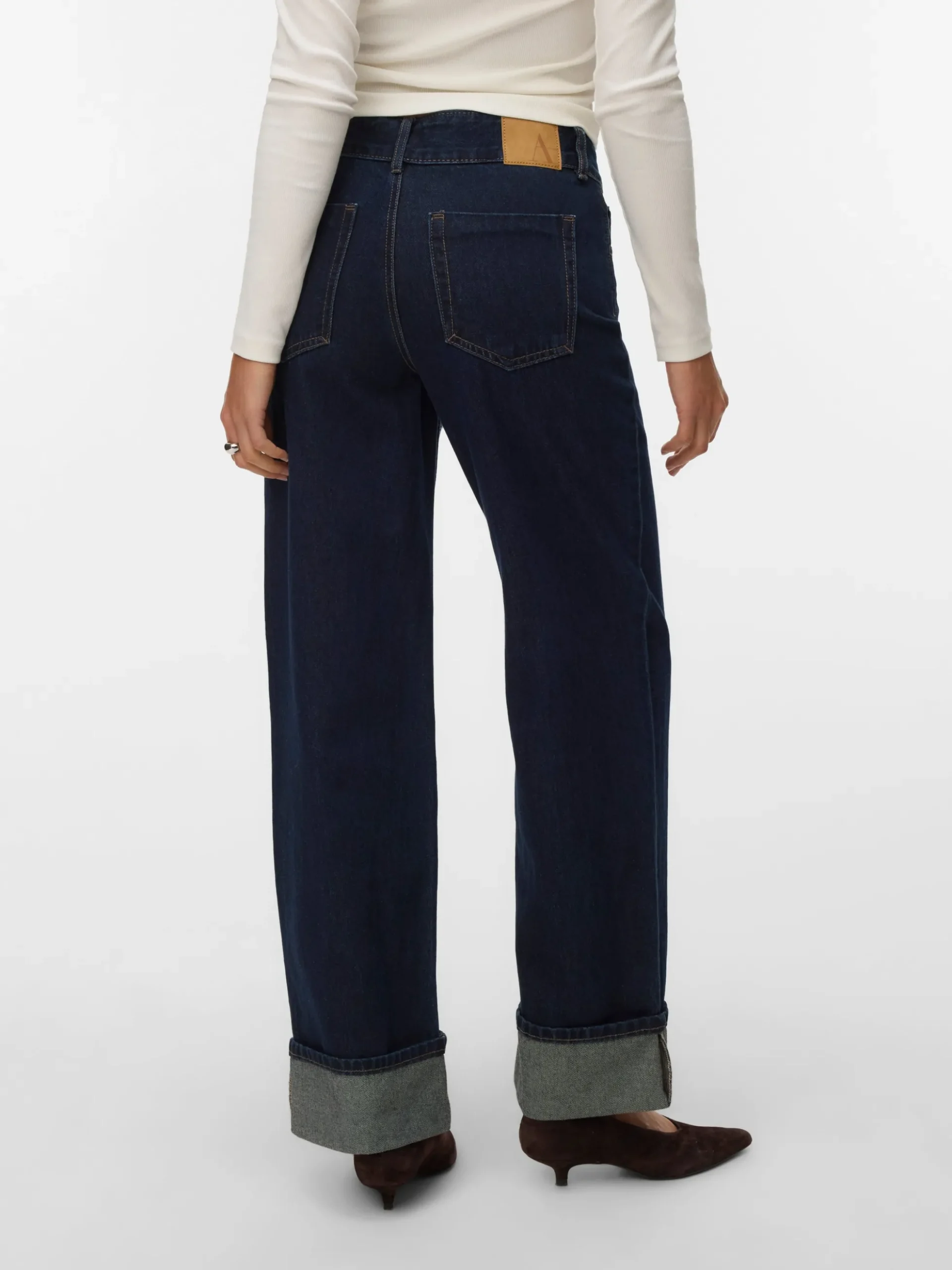 AWRENA Mid Rise Weiter Beinschnitt Jeans