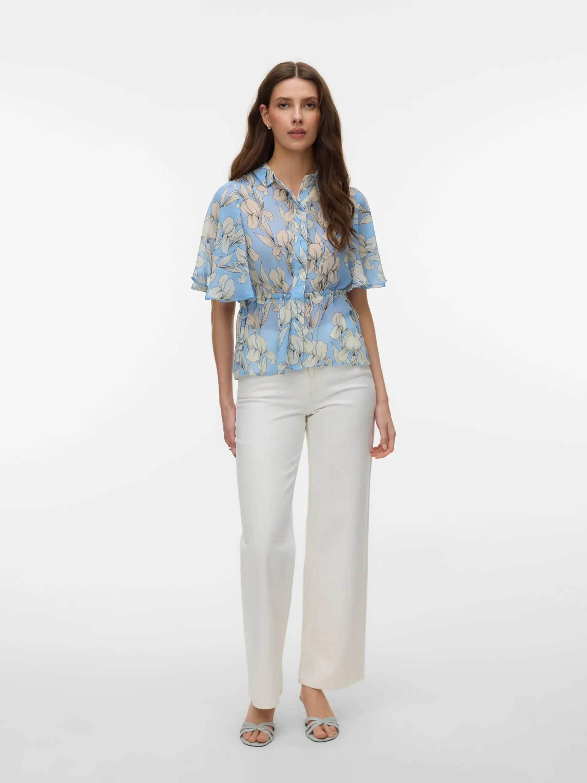 AWRENA Mid Rise Weiter Beinschnitt Jeans
