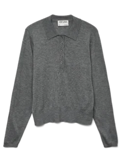 AWSIKITA Gestricktes Poloshirt