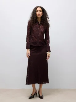 AWURSHILA Mittlere Taille Langer Rock
