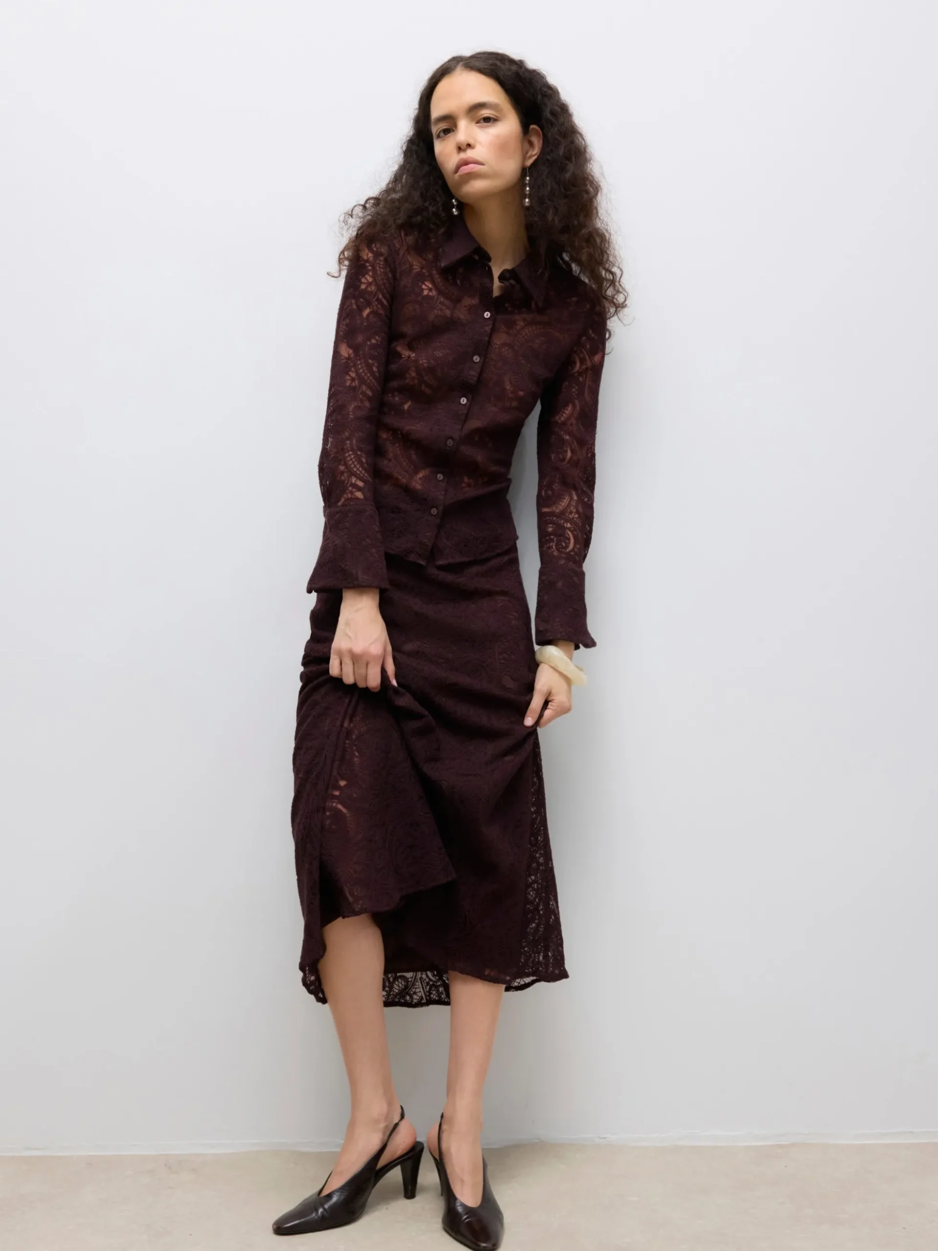 AWURSHILA Mittlere Taille Langer Rock