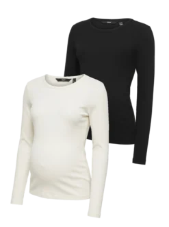 Enger Schnitt Rundhals T-Shirt