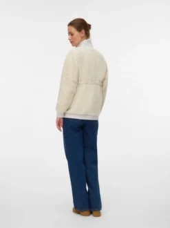 Hoch geschlossen Elastische Bündchen Verstellbare Träger Voluminöser Armschnitt Jacke