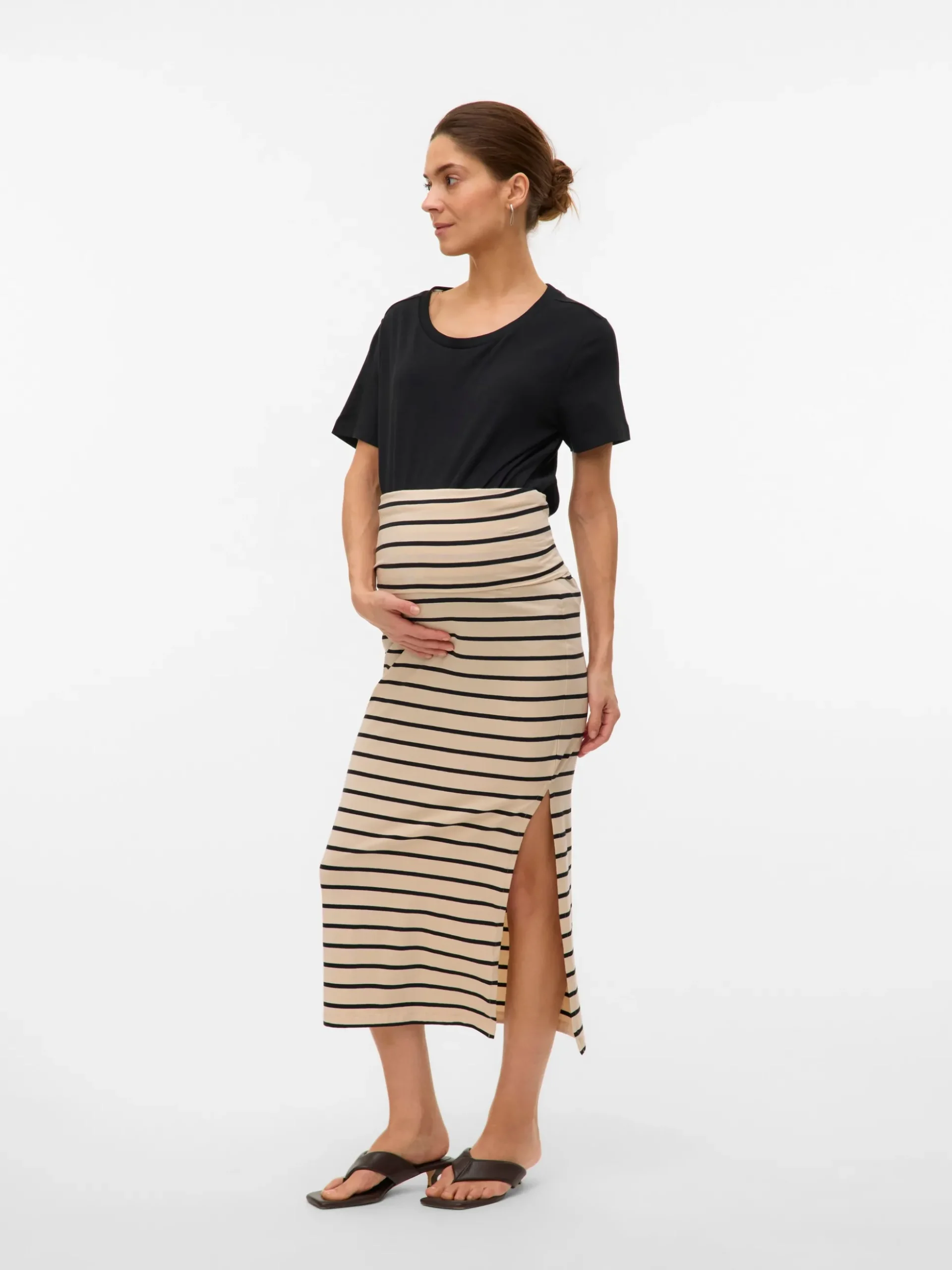 Hohe Taille Langer Rock