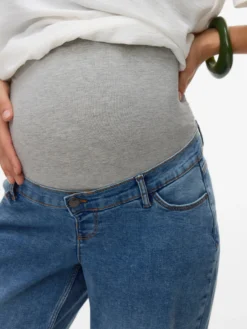 Hohe Taille Mittlere Taille Jeans