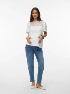 Hohe Taille Mittlere Taille Jeans