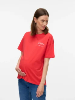 Locker geschnitten U-Ausschnitt T-Shirt