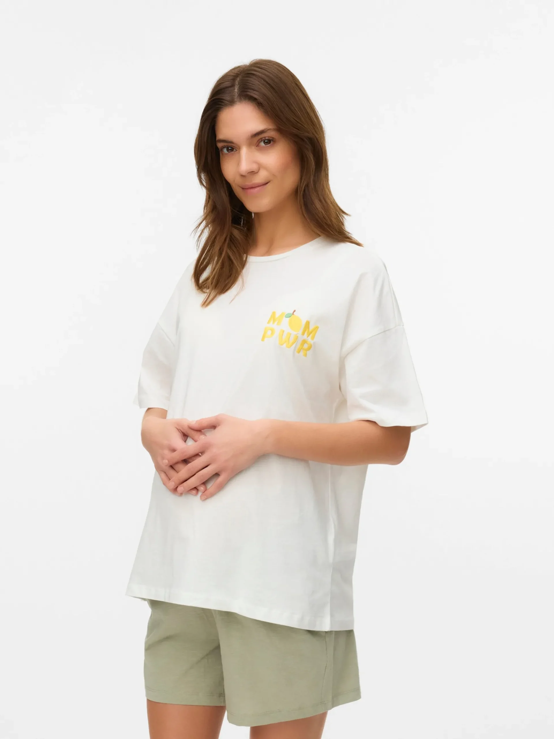 Locker geschnitten U-Ausschnitt T-Shirt