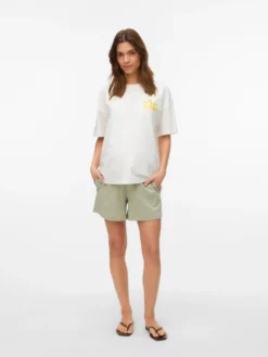 Locker geschnitten U-Ausschnitt T-Shirt