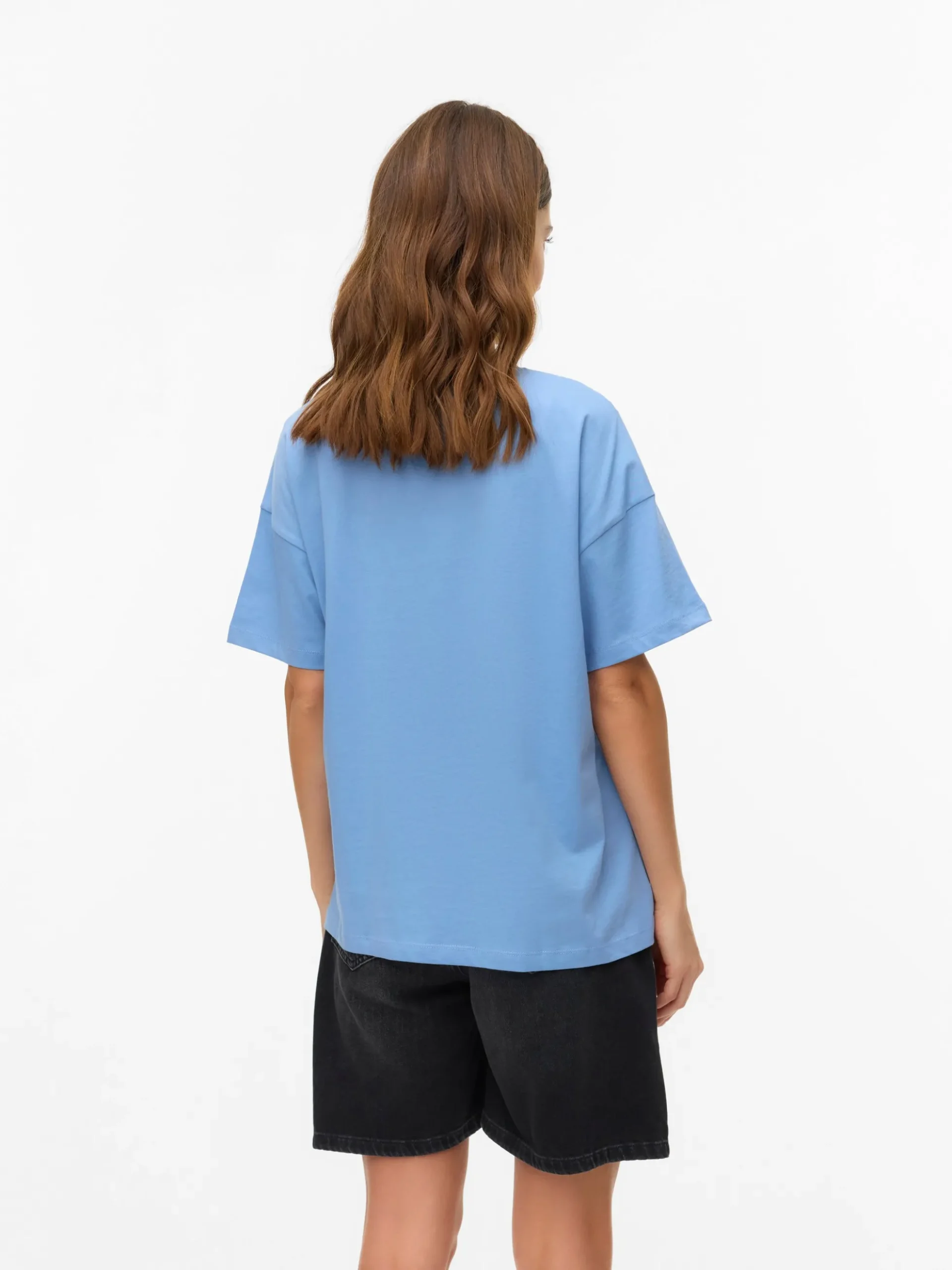 Locker geschnitten U-Ausschnitt T-Shirt