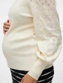 Normal geschnitten Hoch geschlossen Ballonärmel Pullover