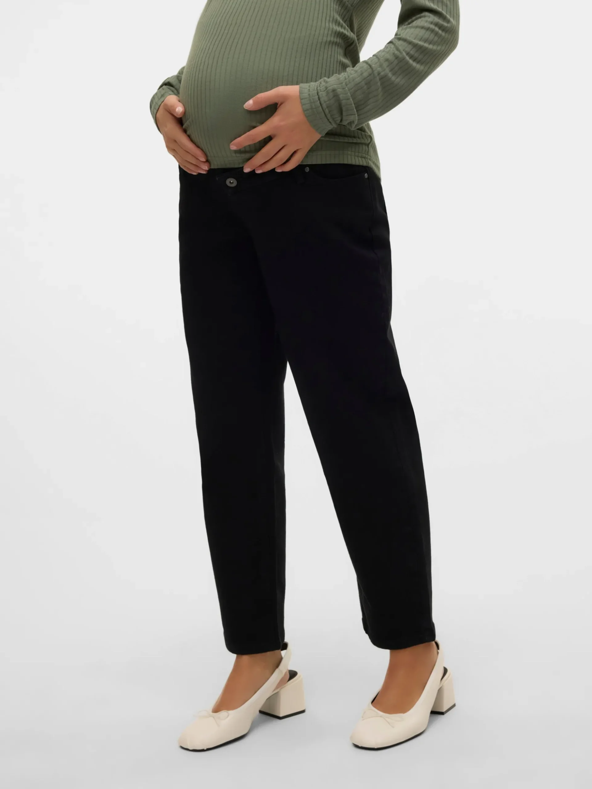 Normal geschnitten Hohe Taille Jeans