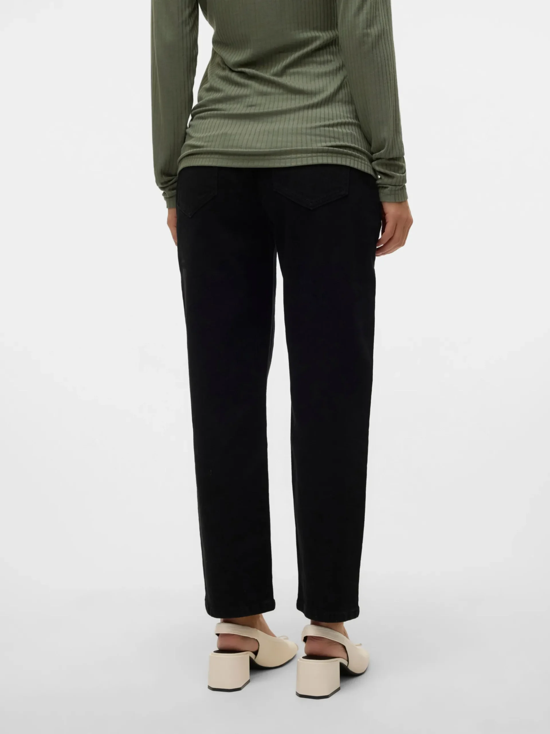 Normal geschnitten Hohe Taille Jeans
