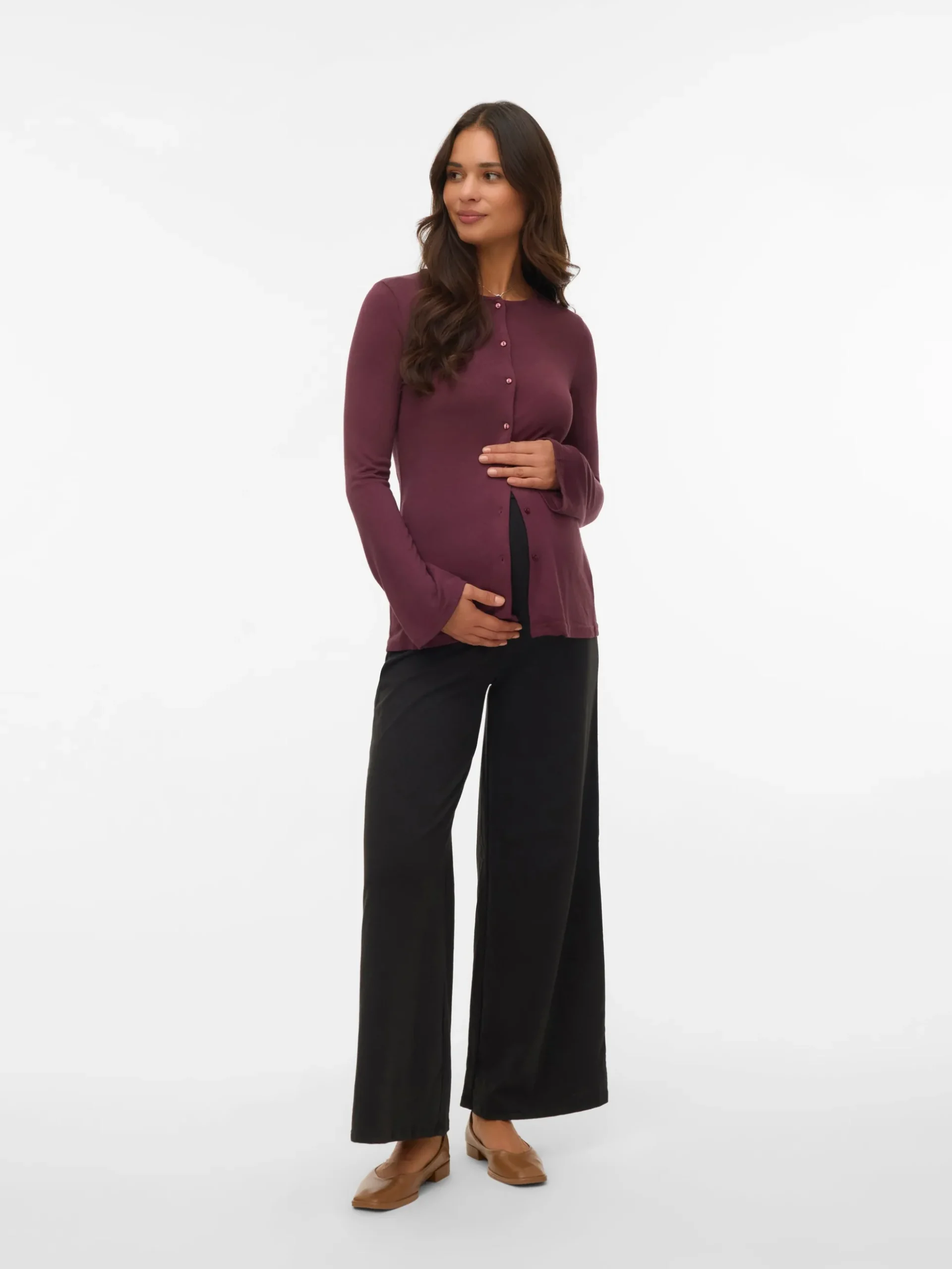 Normal geschnitten Hohe Taille Hose