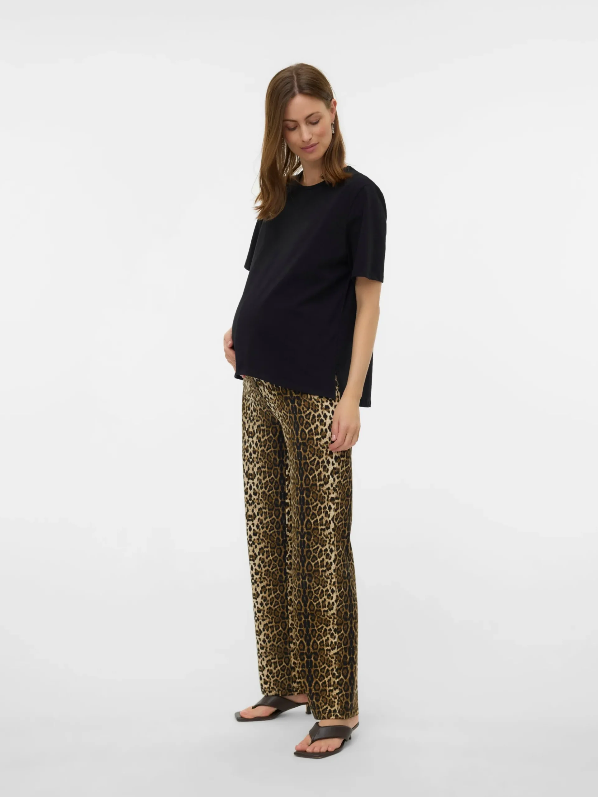 Normal geschnitten Hohe Taille Hose