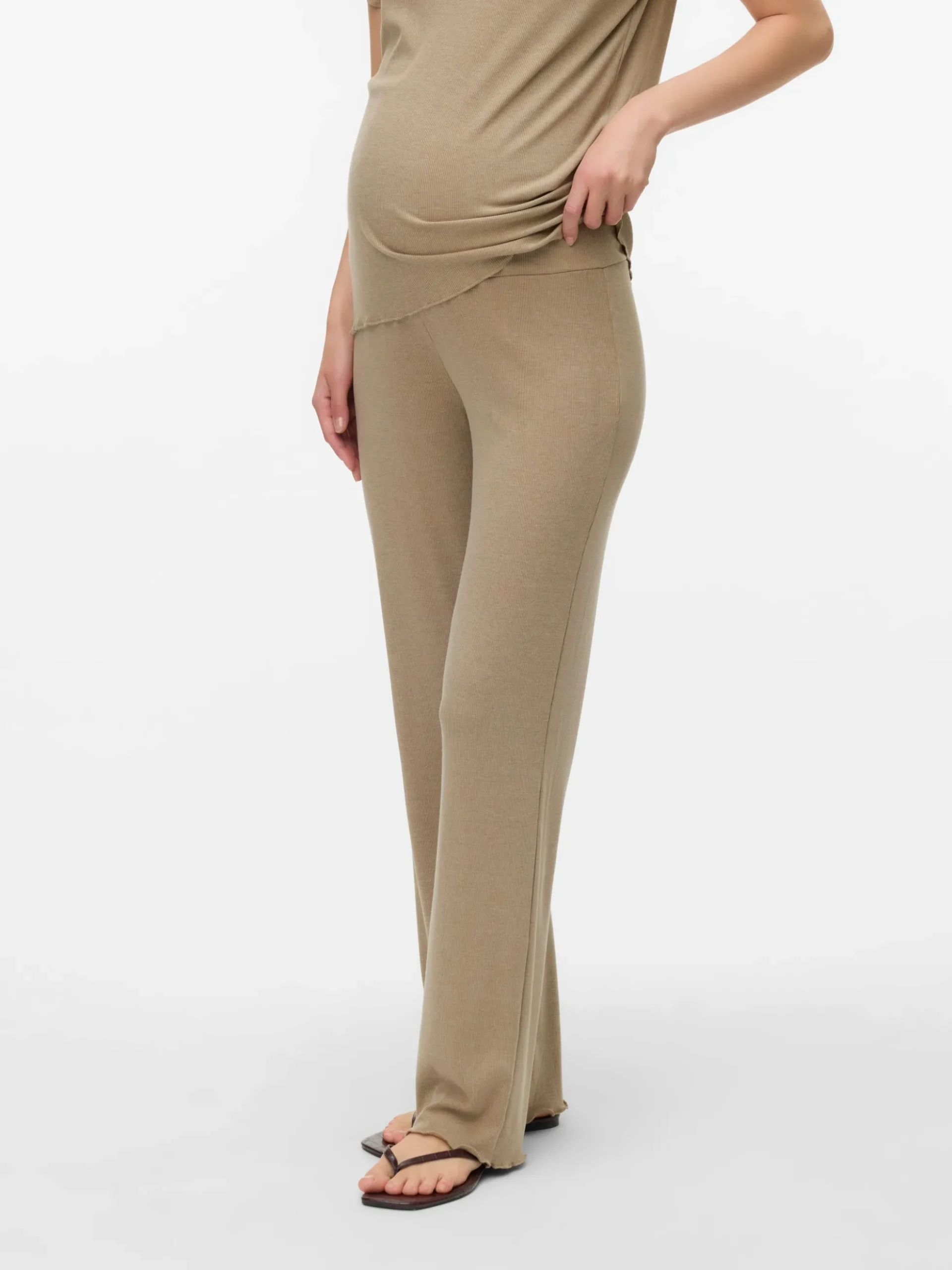 Normal geschnitten Hohe Taille Hose