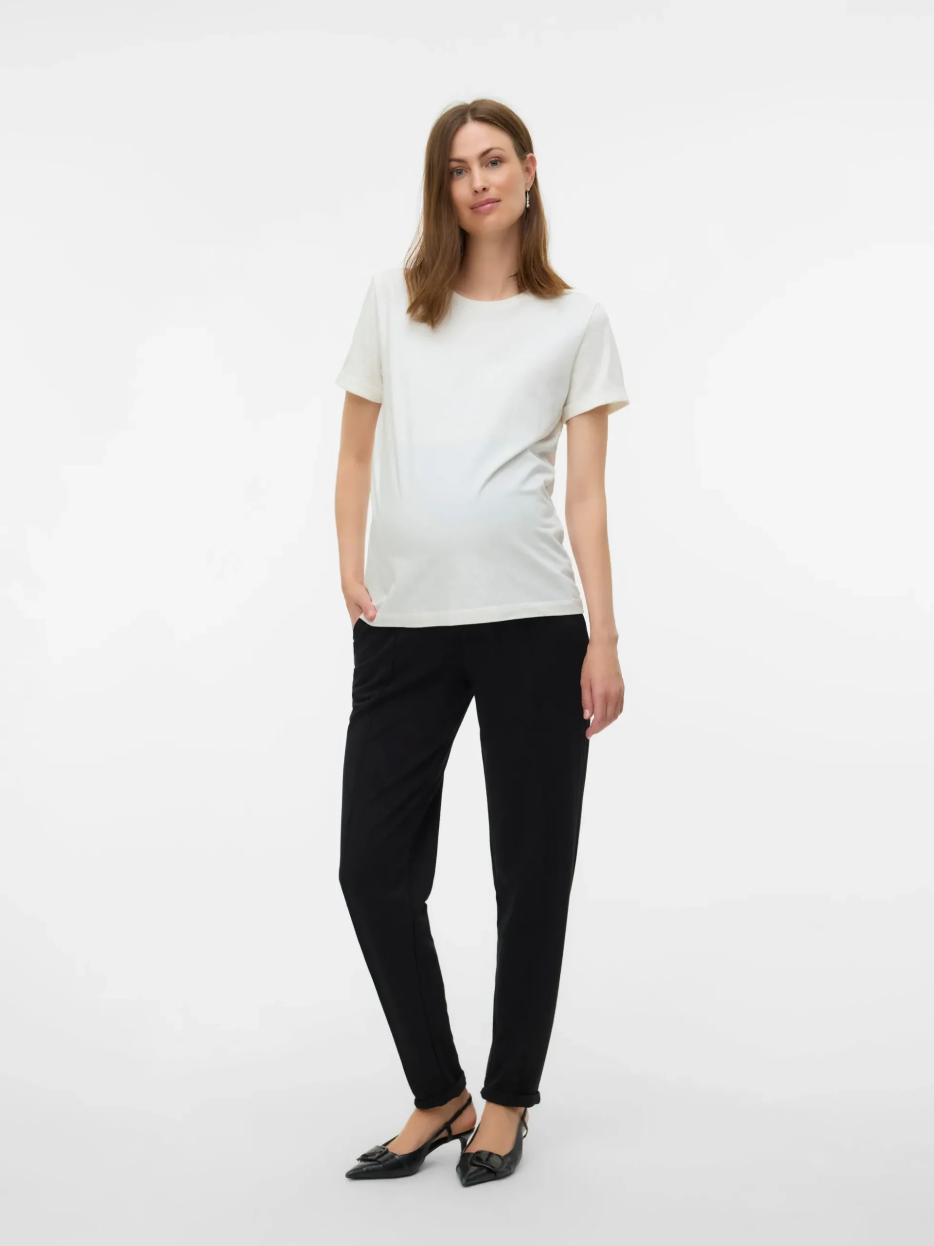 Normal geschnitten Hohe Taille Hose