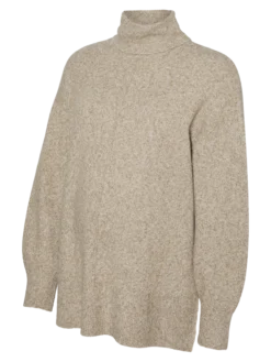 Normal geschnitten Rollkragen Pullover