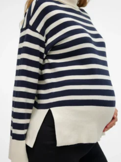 Normal geschnitten Rollkragen Pullover