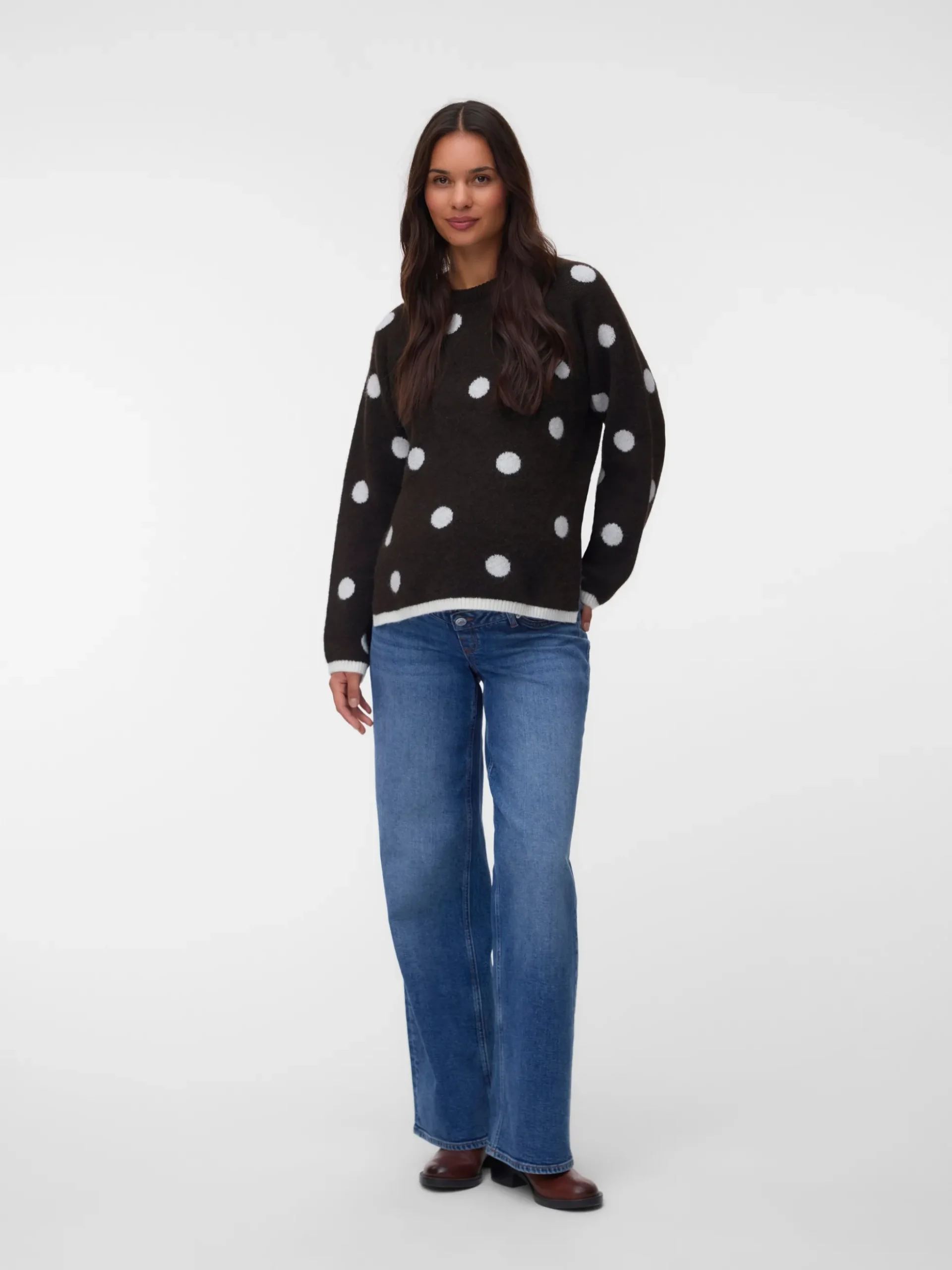 Normal geschnitten Rundhals Maternity Pullover