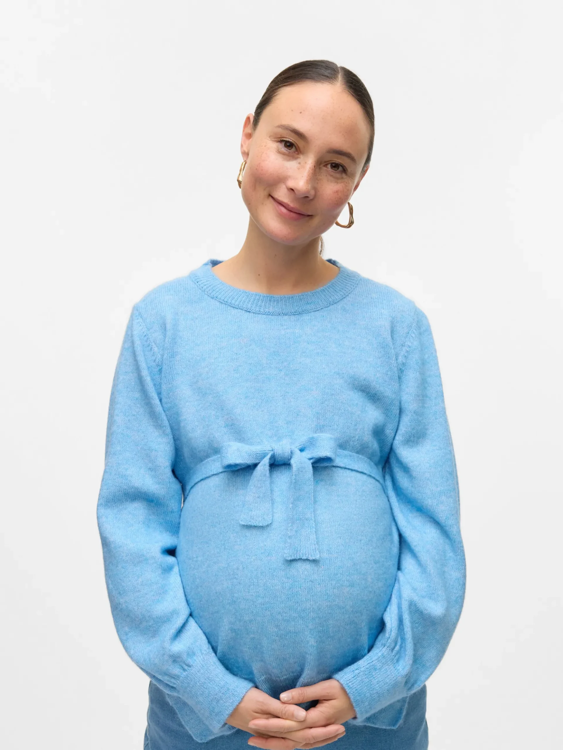 Normal geschnitten Rundhals Pullover
