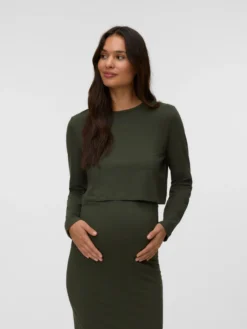 Normal geschnitten Rundhals Top