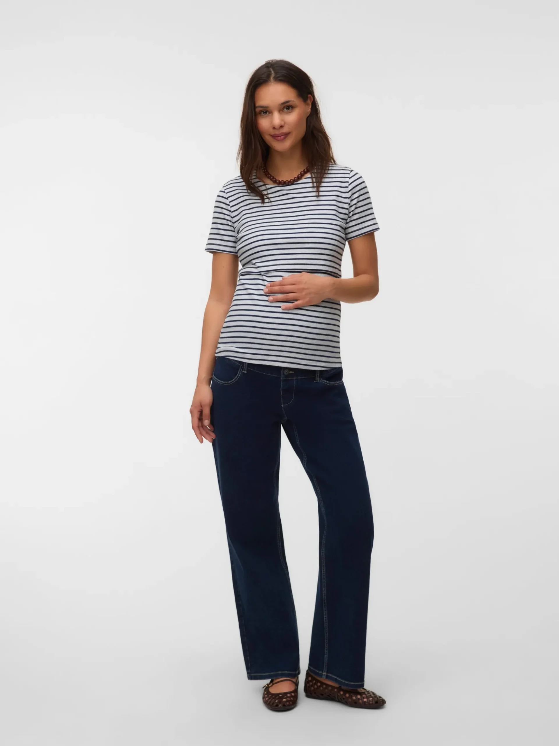 Normal geschnitten Rundhals T-Shirt