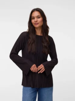 Normal geschnitten Rundhals Top