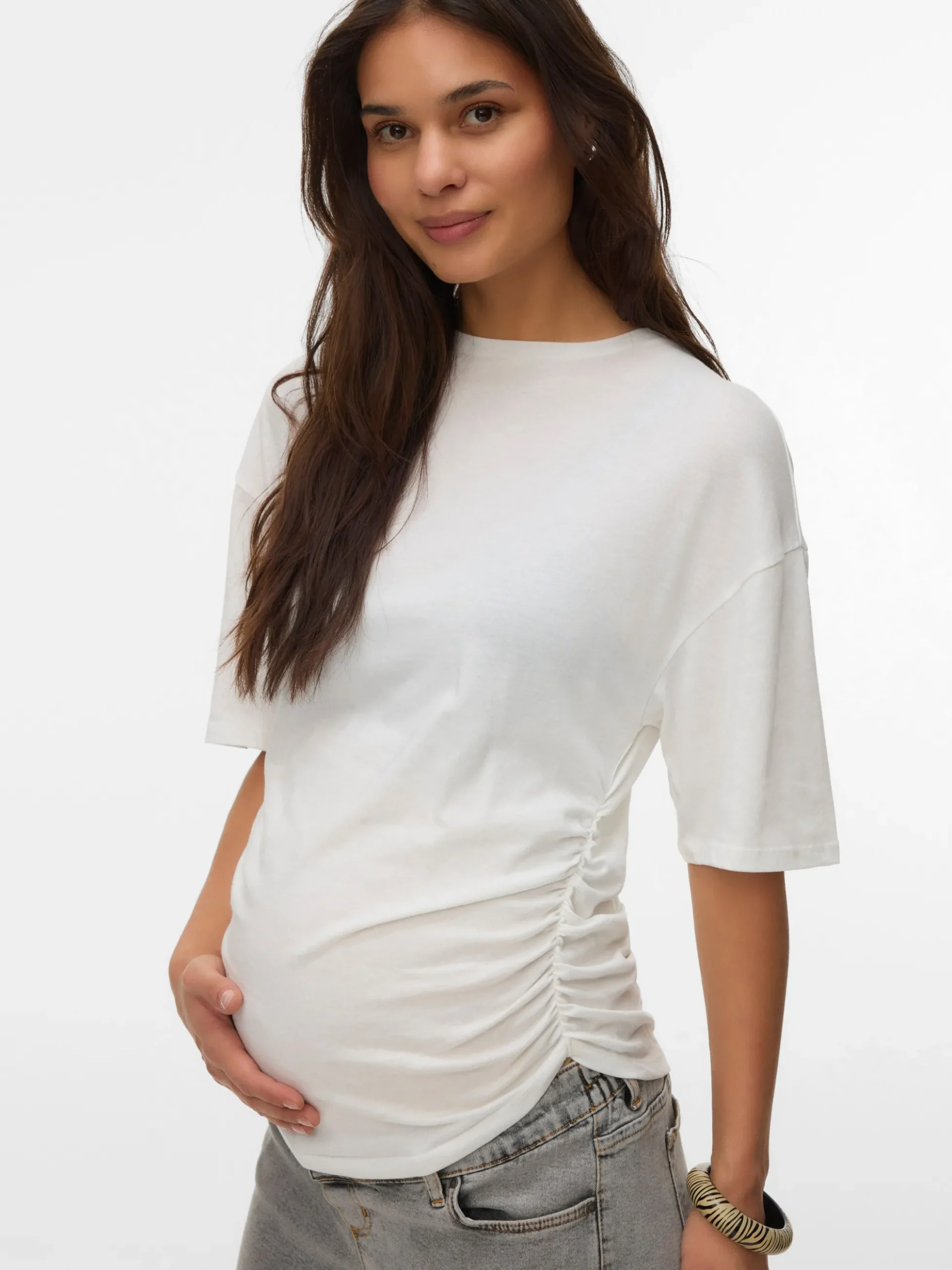 Normal geschnitten Rundhals T-Shirt