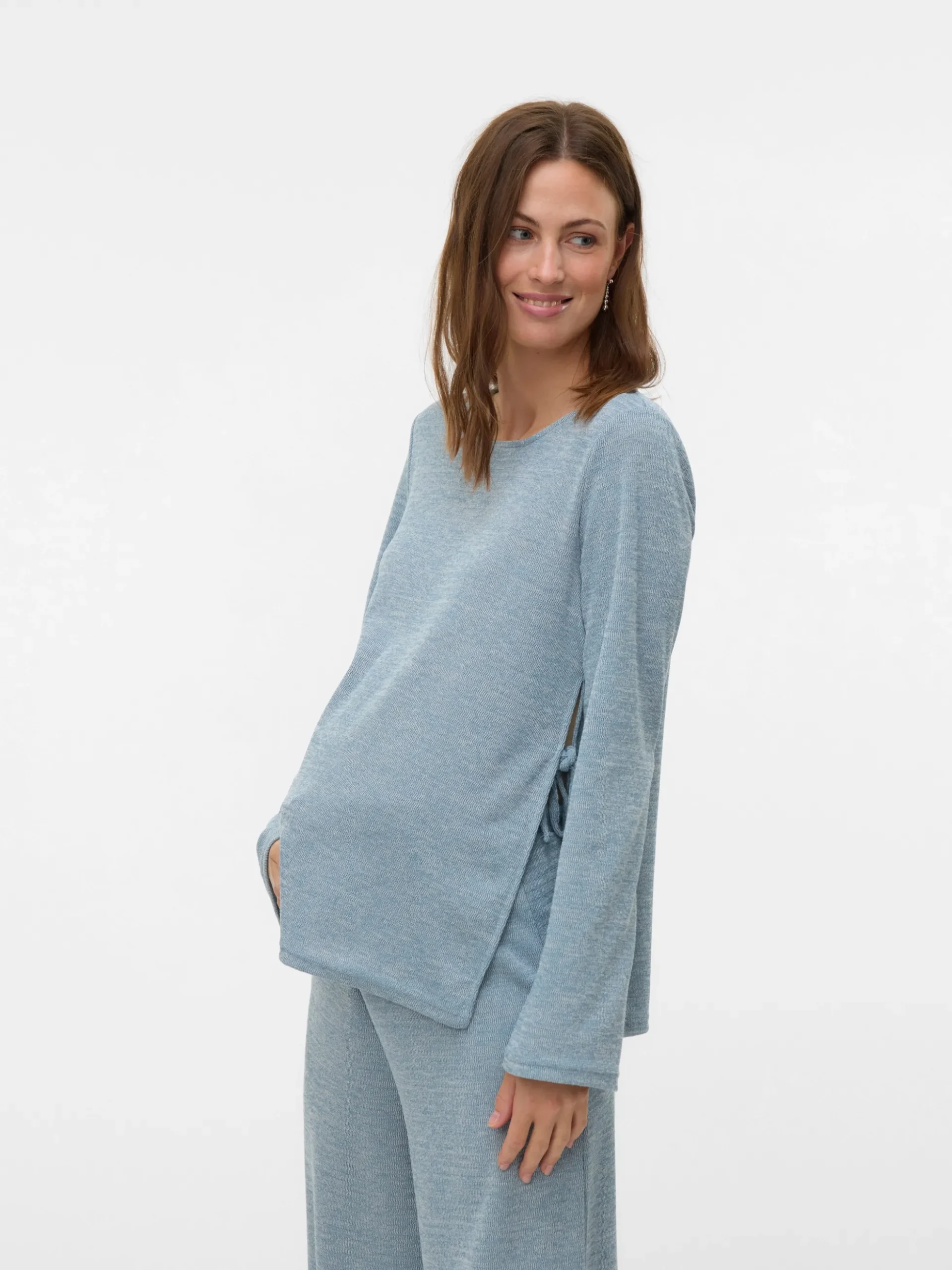 Normal geschnitten Rundhals Top