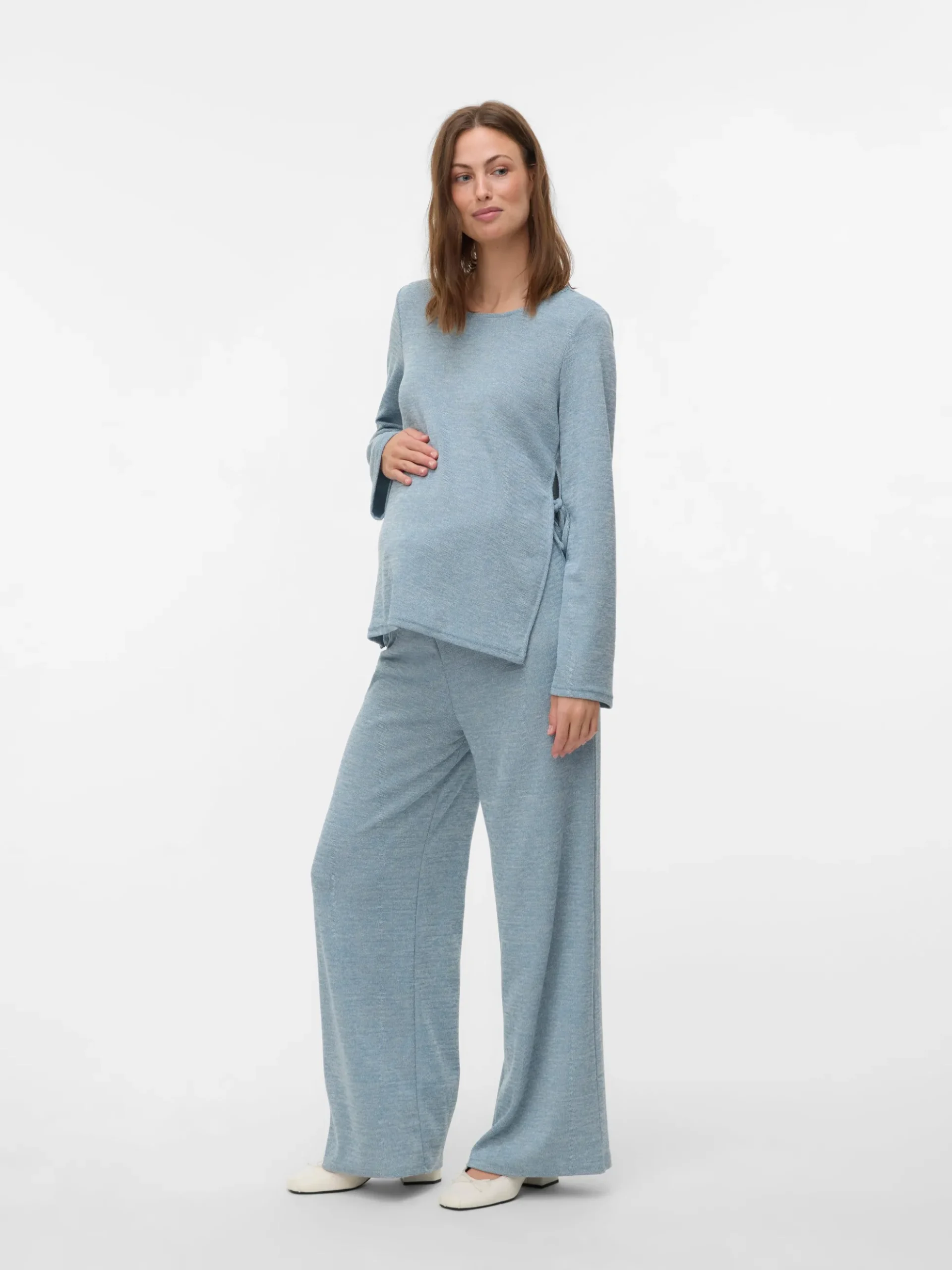 Normal geschnitten Rundhals Top