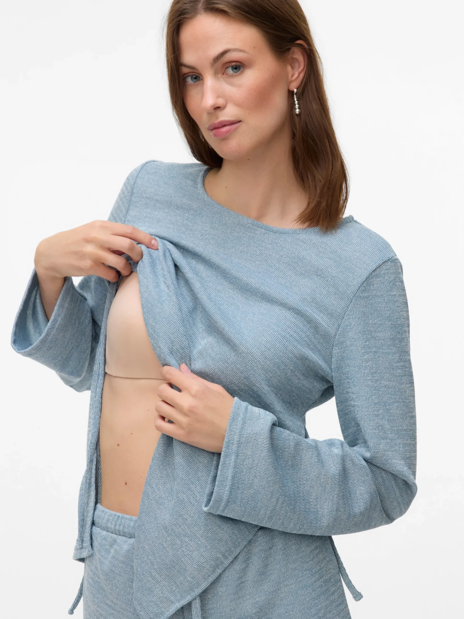 Normal geschnitten Rundhals Top
