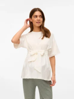 Normal geschnitten Rundhals Top