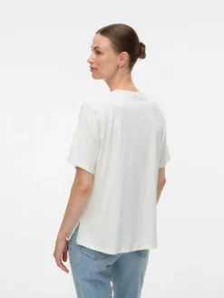 Normal geschnitten Rundhals Top