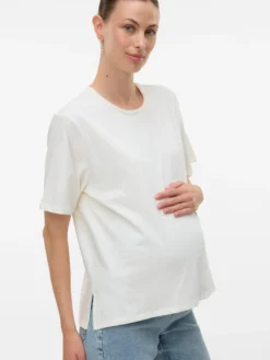 Normal geschnitten Rundhals Top