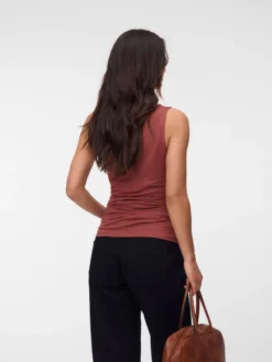 Normal geschnitten Rundhals Top