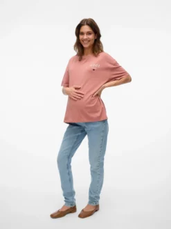 Normal geschnitten Rundhals T-Shirt