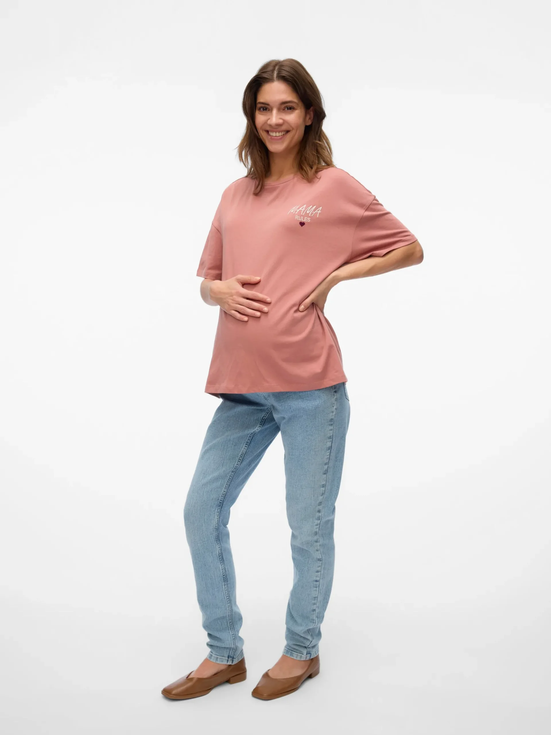 Normal geschnitten Rundhals T-Shirt