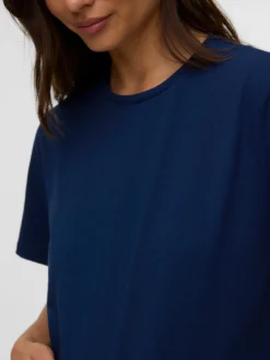 Normal geschnitten Rundhals Top