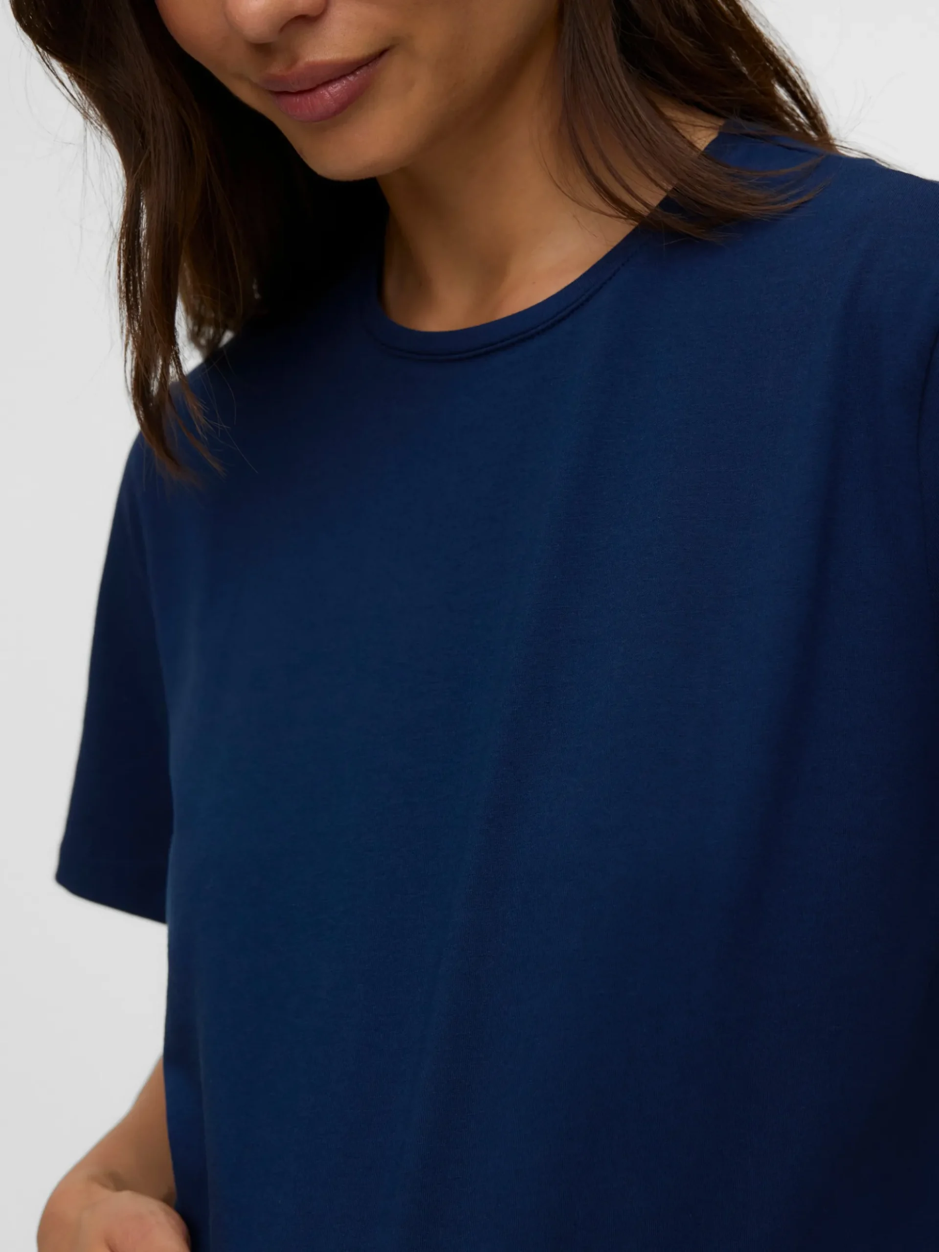 Normal geschnitten Rundhals Top