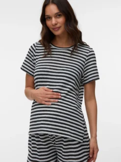 Normal geschnitten Rundhals Top