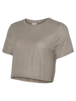Normal geschnitten Rundhals Top